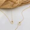 4316 - CH15000 - Ensemble Chaine et Bracelet Plaqué Or Pendentif Cœur
