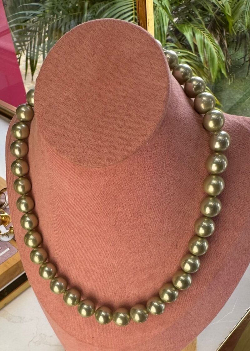 4404 - CP10000 - Collier en perle gris